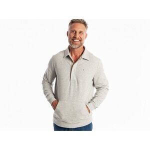 Criquet Collared Sweatshirt Heather Light Gray Medium